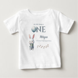 Lilla kaninen fyller ett Blå pojkars 1-årsdag T Shirt