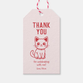 Lilla katttack (CHANGE ALL FÄRG) Presentetikett