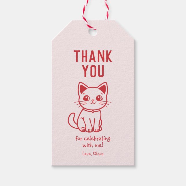 Lilla katttack (CHANGE ALL FÄRG) Presentetikett (Framsidan)