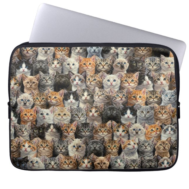 Lilla kattungar parad  laptop fodral (Framsidan)