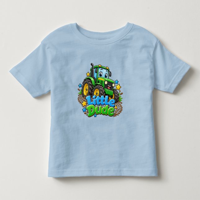 Lilla killen Traktor (Pojke) T Shirt (Framsida)