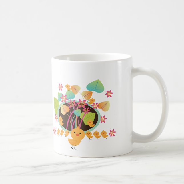 Lilla kycklings roligt kaffemugg (Höger)