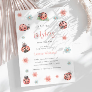 Lilla Ladybug är på väg att visa sig som en flicka Inbjudningar