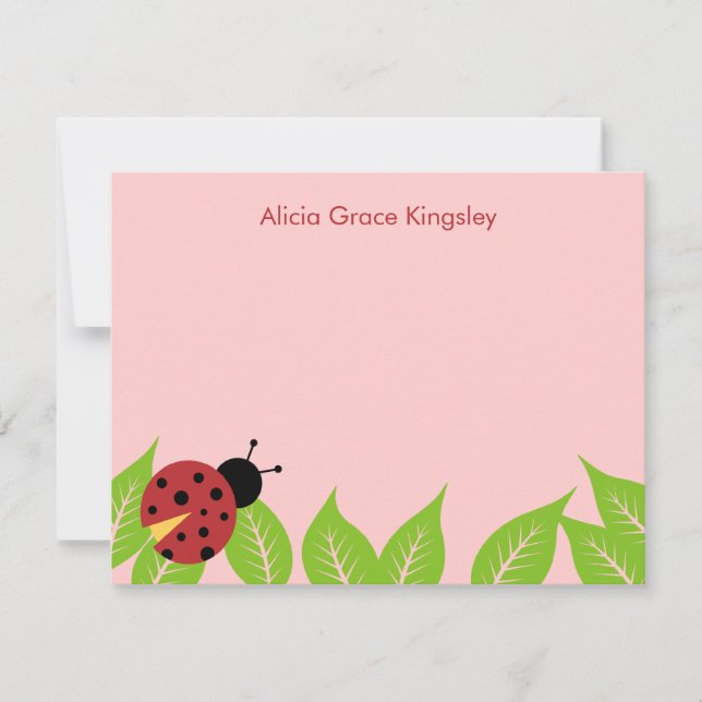 Lilla Ladybug födelsedagen Tack, kort (Framsida)