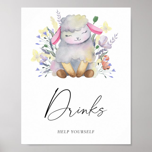 Lilla lamm - Drinks Poster (Framsidan)
