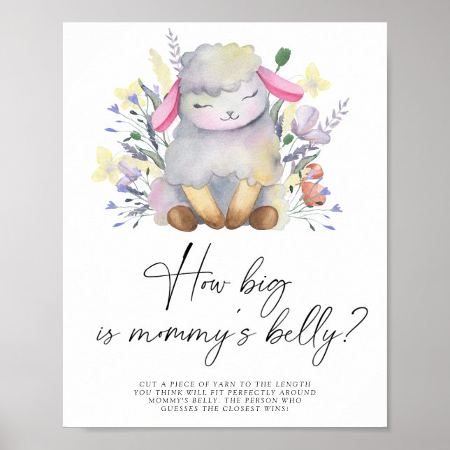 Lilla lamm - hur stor är mammans mage spel  poster (Framsidan)