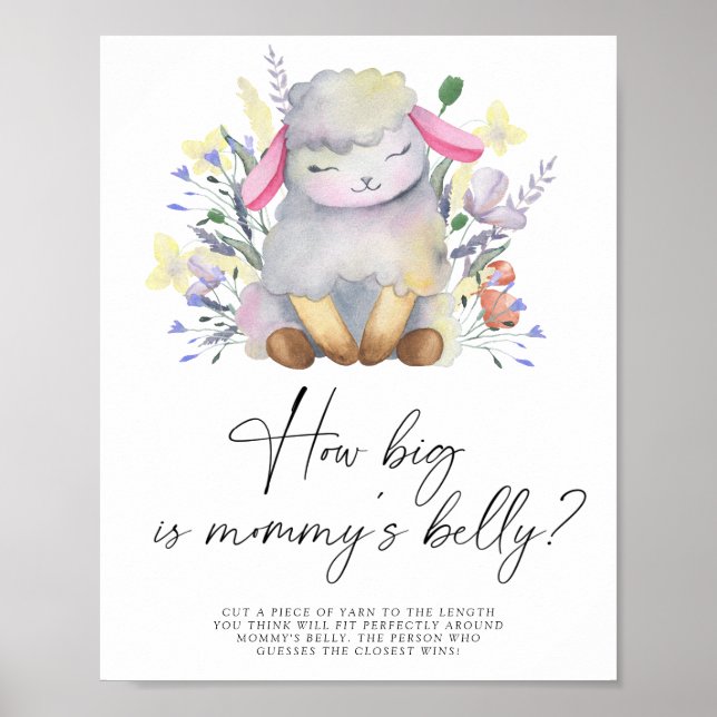 Lilla lamm - hur stort är mamma Blocky-spelet? Poster (Framsidan)