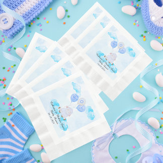 Lilla lamm Soaring High in Boy Blue Balloations Pappersservett