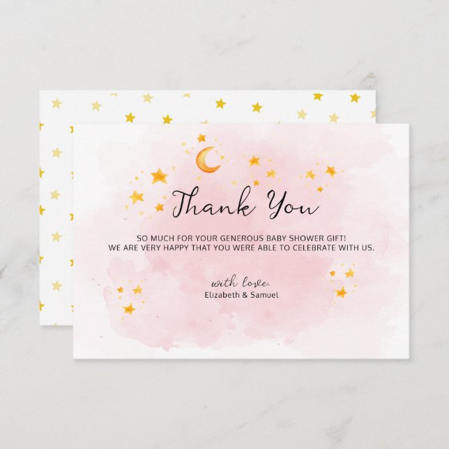 Lilla Lejon Det är en flicka Akvarell Tack-kort Tack Kort (Fram/baksida)