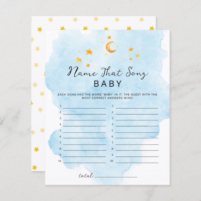 Lilla Lejon sin pojke Watercolor Namn Sång (Fram/baksida)