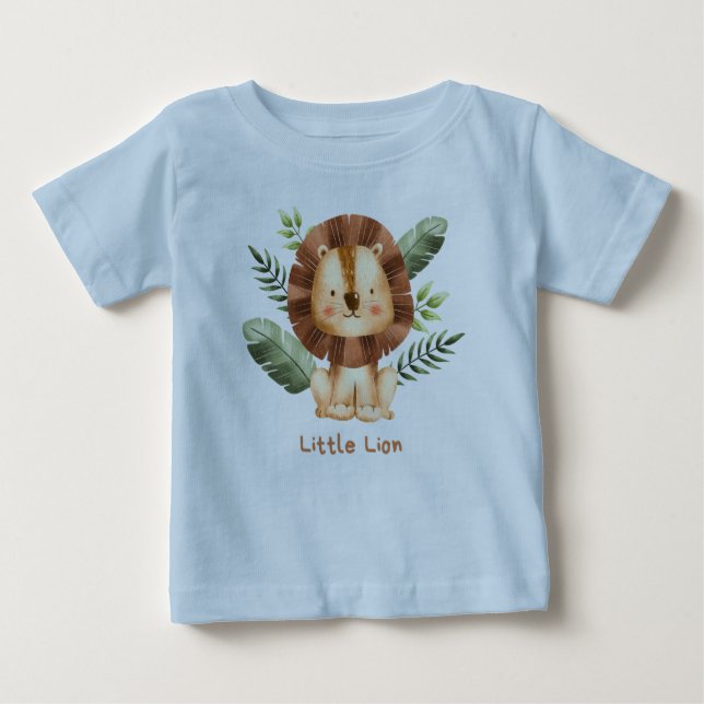 Lilla Lejona Baby T-Shirt: Underbart brun Lejon De T Shirt (Framsida)