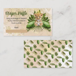 Lilla Lejonunge Tropisk Babyfirande Blöja-Lotterie Tilläggskort