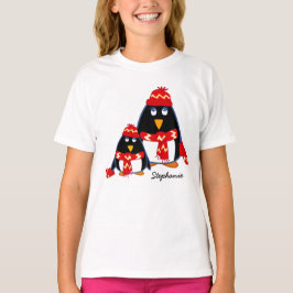 Lilla lilla Penguins Anpassningsbar jul T-Shirts