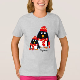 Lilla lilla Penguins Anpassningsbar jul T-Shirts