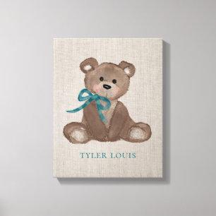 Lilla Louie Teddybjörn Personlig Canvastryck