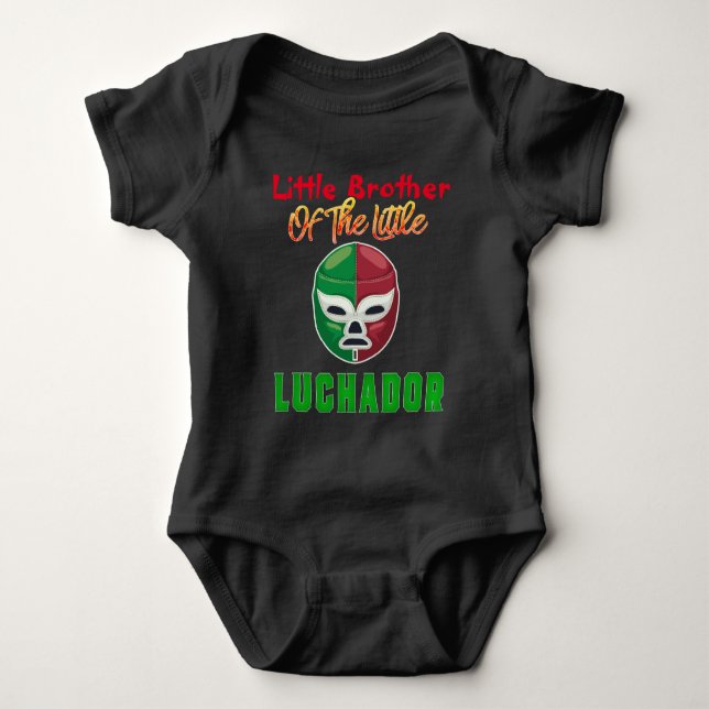 Lilla Luchador Anpassningsbar-familjen matchande T Shirt (Framsida)