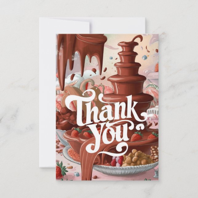 Lilla Magic Chocolate-tack för ditt kort (Framsida)