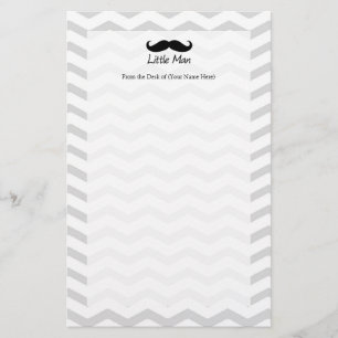 Lilla man Mustache Chevron Cute Boys Brevpapper