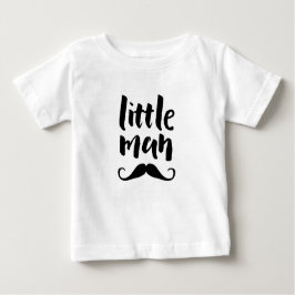 Lilla man mustasch, typografibarn T-shirt