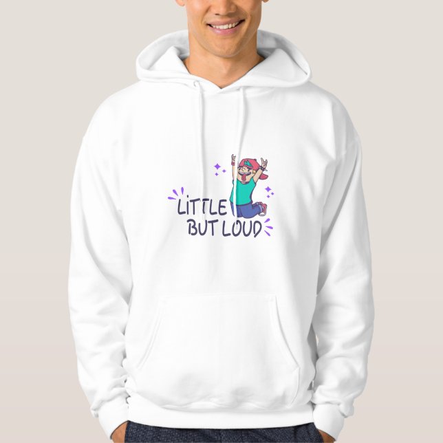 Lilla men högt hoodie (Framsida)