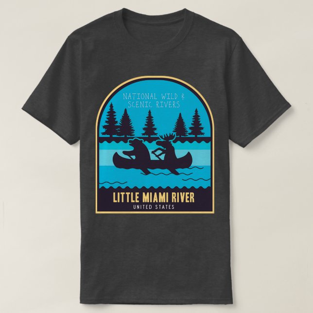 Lilla Miami Floden Nationell Vild och Scenfloden T Shirt (Design framsida)