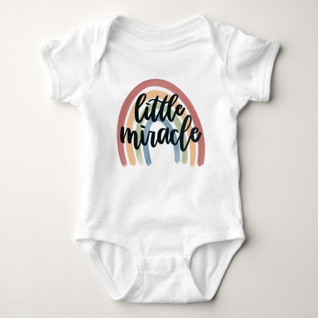 Lilla Miracle Rainbow Baby Bodykostym T Shirt (Framsida)