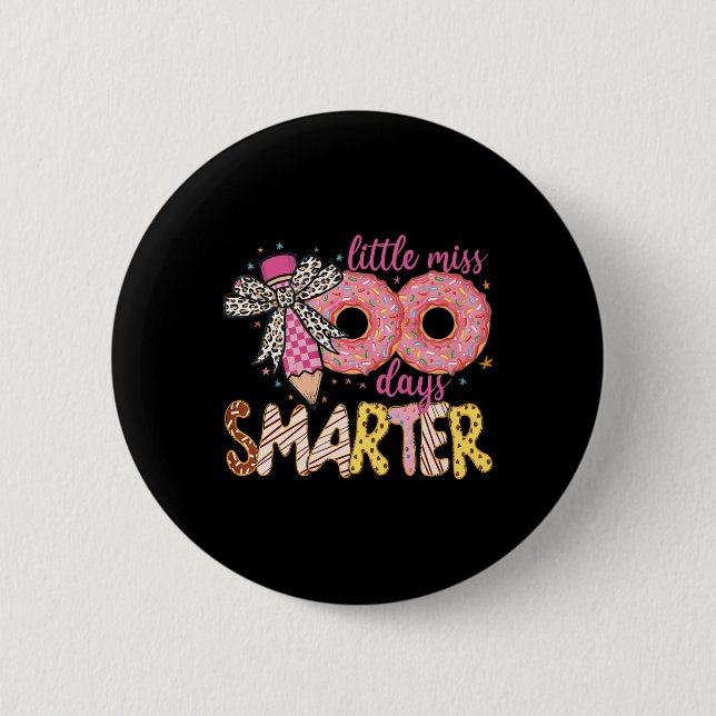 Lilla miss 100 dagar Smartare 100-dagarsdag i skol Knapp (Framsida)