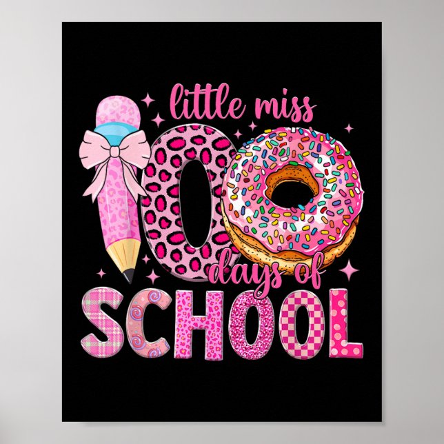 Lilla miss 100 dagar Smarter Girls Donut 100 dagar Poster (Framsidan)