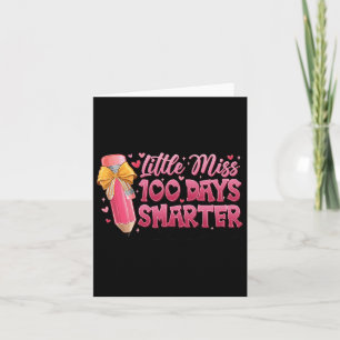 Lilla miss 100 Days Smarter Pencil 100-dagars Scho Kort