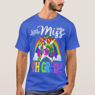 Lilla miss 5:e Klass Unicorn-dagen T Shirt
