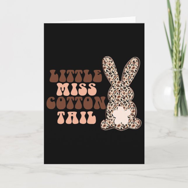 Lilla Miss Cottontail Leopard Gepard Söt Kanin  Kort (Framsida)
