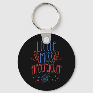 Lilla miss Firecracker, 4:e juli Patriot Nyckelring