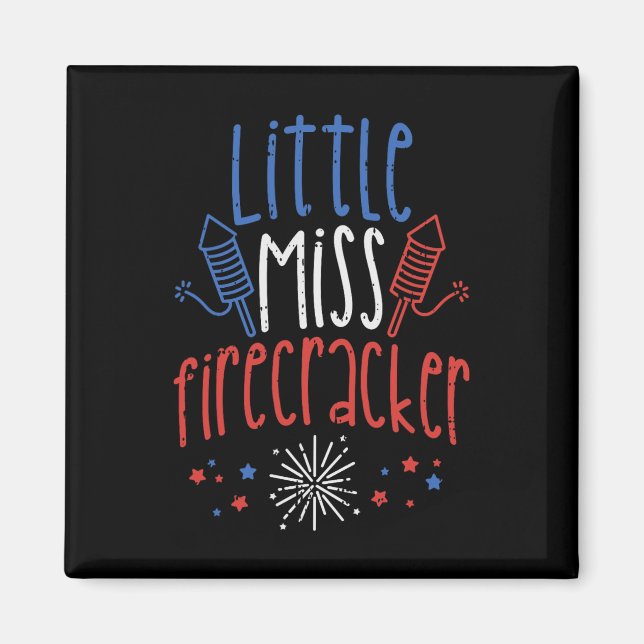 Lilla miss Firecracker, fjortonde juli Pride Gi Magnet (Framsidan)
