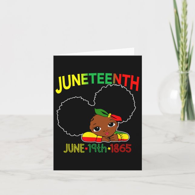 Lilla miss Juneteth Celebrate 19:e 1865 juni Bl Kort (Framsida)