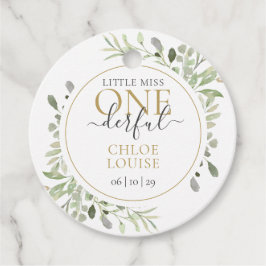 Lilla miss Mr ONE00 Första födelsedag Gåvor Etiketter