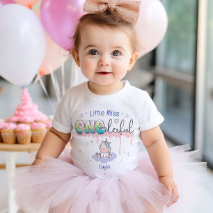 Lilla miss ONE001st Birthday T Shirt