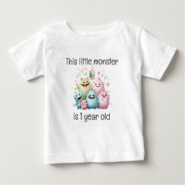 Lilla monster 1-årsdag t shirt