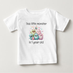 Lilla monster 1-årsdag t shirt