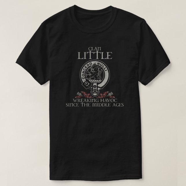 Lilla Morton Rigg Klan vapensköld Skotskt efternam T Shirt (Design framsida)