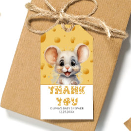 Lilla möss i ost Tack Presentetikett