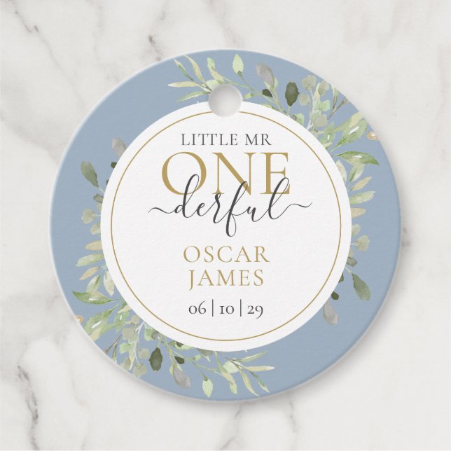 Lilla Mr ONE00000000000000000000000000000000000000 Gåvor Etiketter (Framsida)