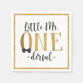 Lilla mr One Derful 1st Birthday Napkins Pappersservett