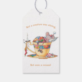 Lilla mus Natt före Juletiketter Presentetikett