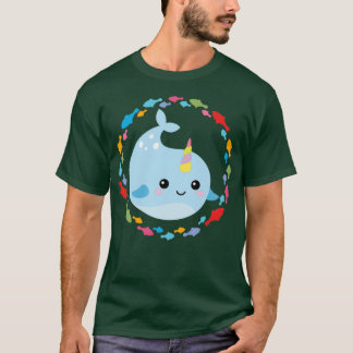 Lilla narwhale-val 2 t shirt