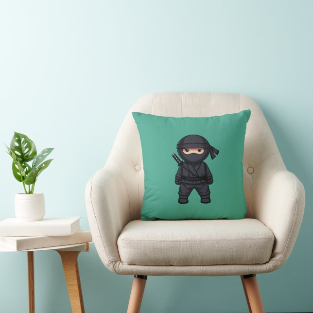 Lilla Ninja Warrior på Grönan Kudde (Stol)