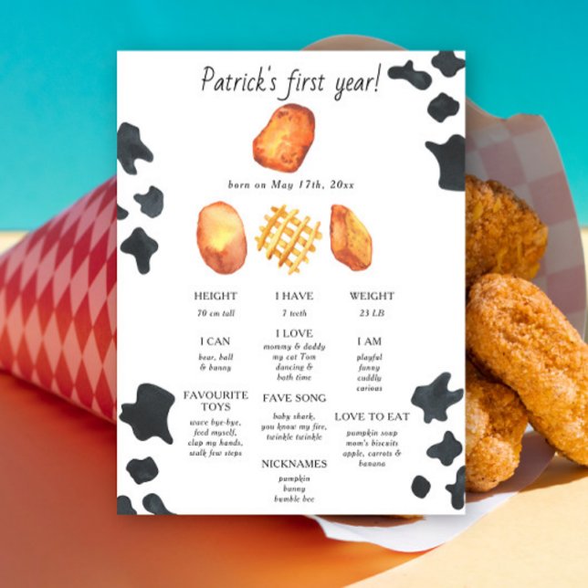 Lilla nugget Första födelsedag Milestone Birthday Poster (Skapare uppladdad)
