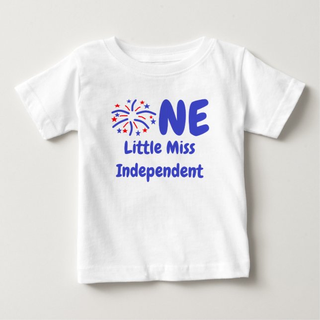 Lilla oberoende 1-års födelsedag för barn T-shirt (Framsida)
