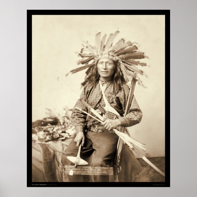 Lilla, Oglala-ledare vid Wound Knee SD 1890 Poster (Framsidan)