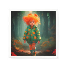 Lilla Orange-högtalad flicka