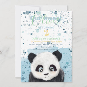 Lilla panda pojke födelsedag meddelande